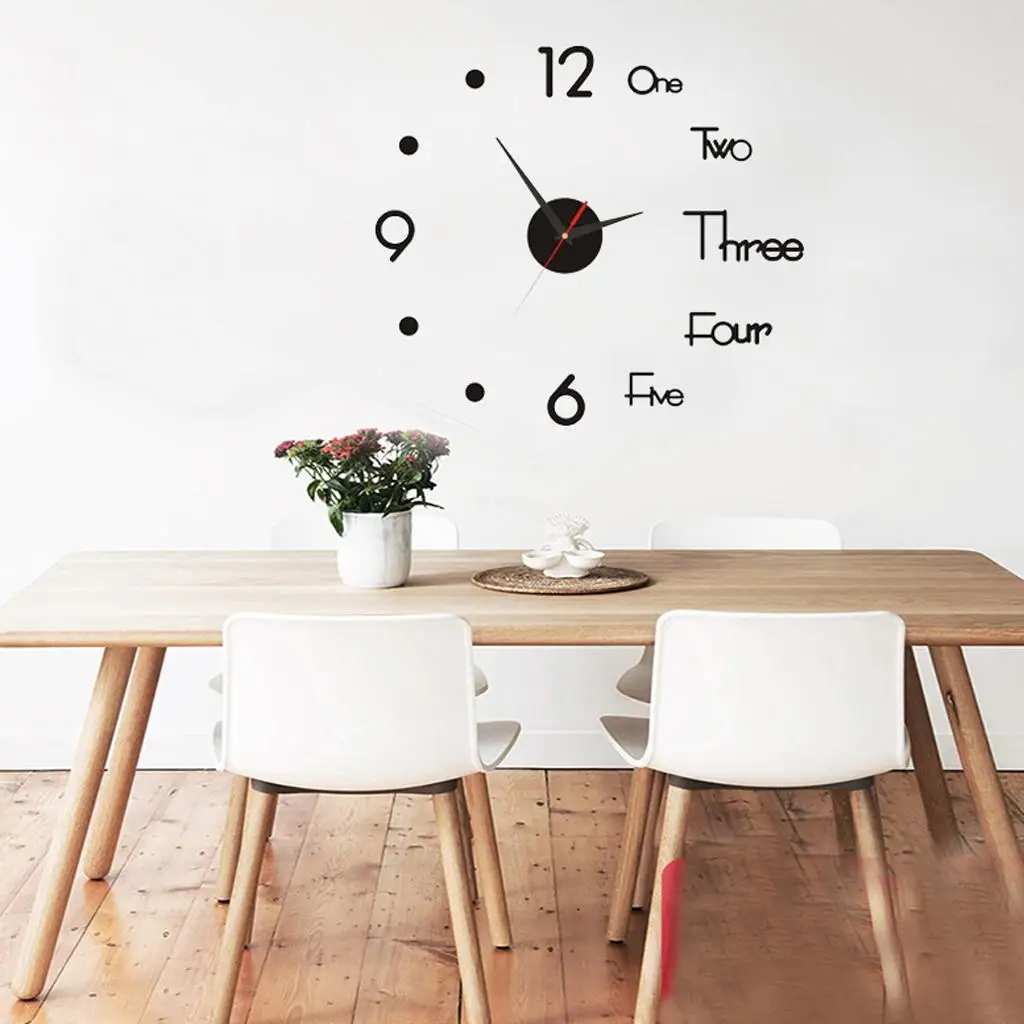 Modern Design Wall Clock Large 3D Acrylic Quiet Sweep Wall Sticker for Home Kitchen Bedroom Living Room
Modern Design Wall Clock Large 3D Acrylic Quiet Sweep Wall Sticker for Home Kitchen Bedroom Living Room