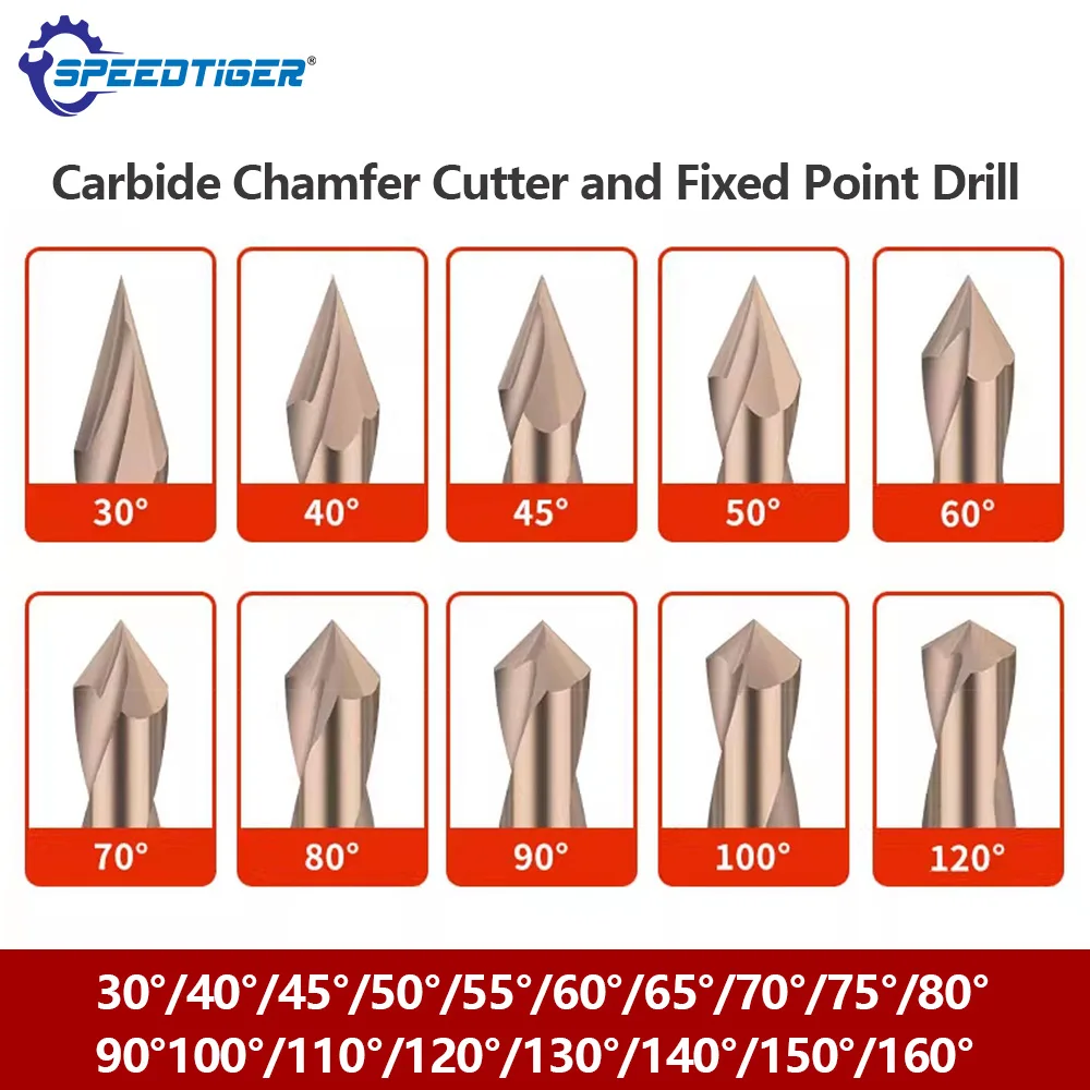 SPEEDTIGER 30/40/45/50/55/60/65/70/75/80/90/100/110/120/130/140/150/160° degree Carbide Spot Drill Fixed-point/chamfering drill
SPEEDTIGER 30/40/45/50/55/60/65/70/75/80/90/100/110/120/130/140/150/160° degree Carbide Spot Drill Fixed-point/chamfering drill