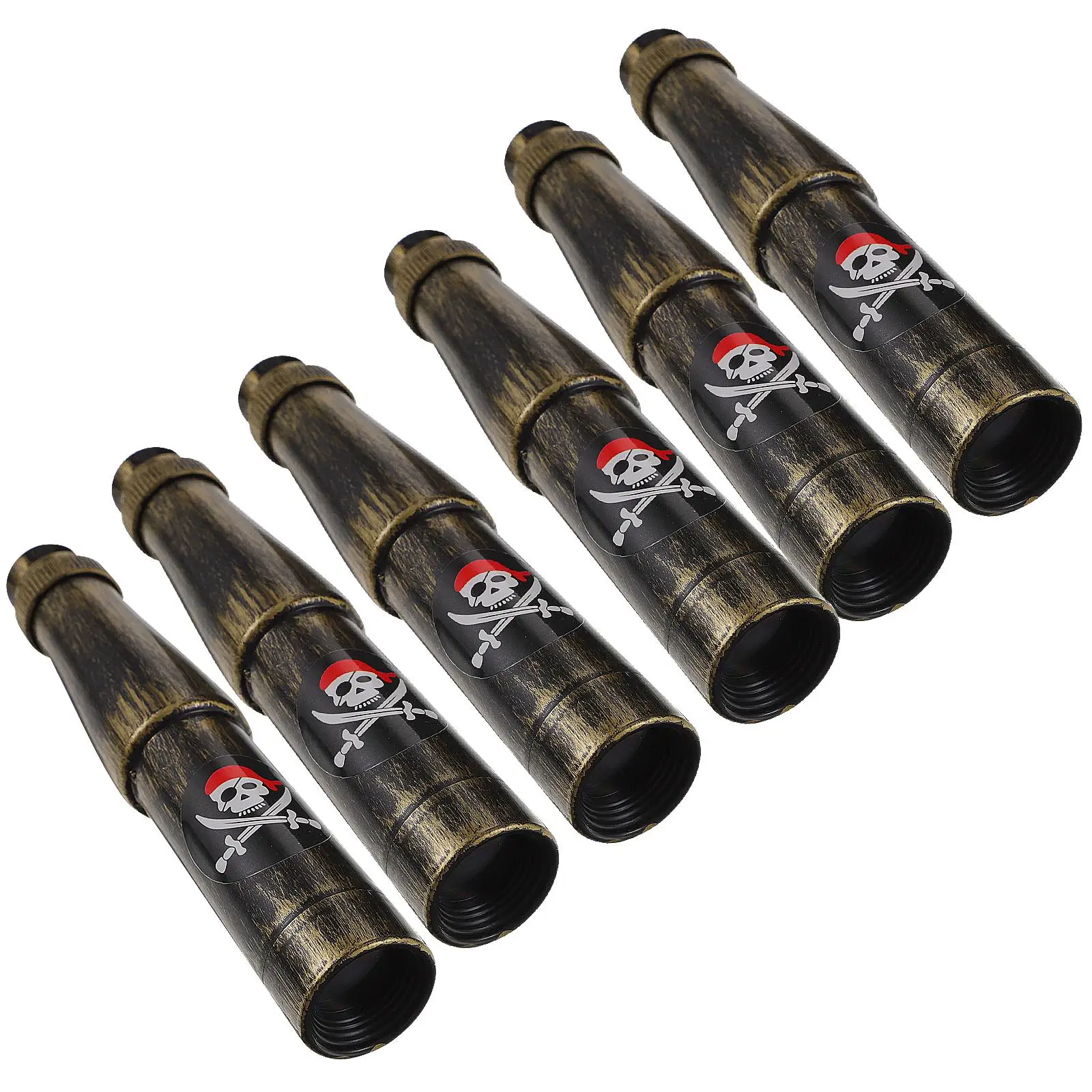 6pcs Pirate Telescope Toys Mini Bronze ColorPortable for Kids Party Favors Educational Helper Cosplay Decorative
6pcs Pirate Telescope Toys Mini Bronze ColorPortable for Kids Party Favors Educational Helper Cosplay Decorative