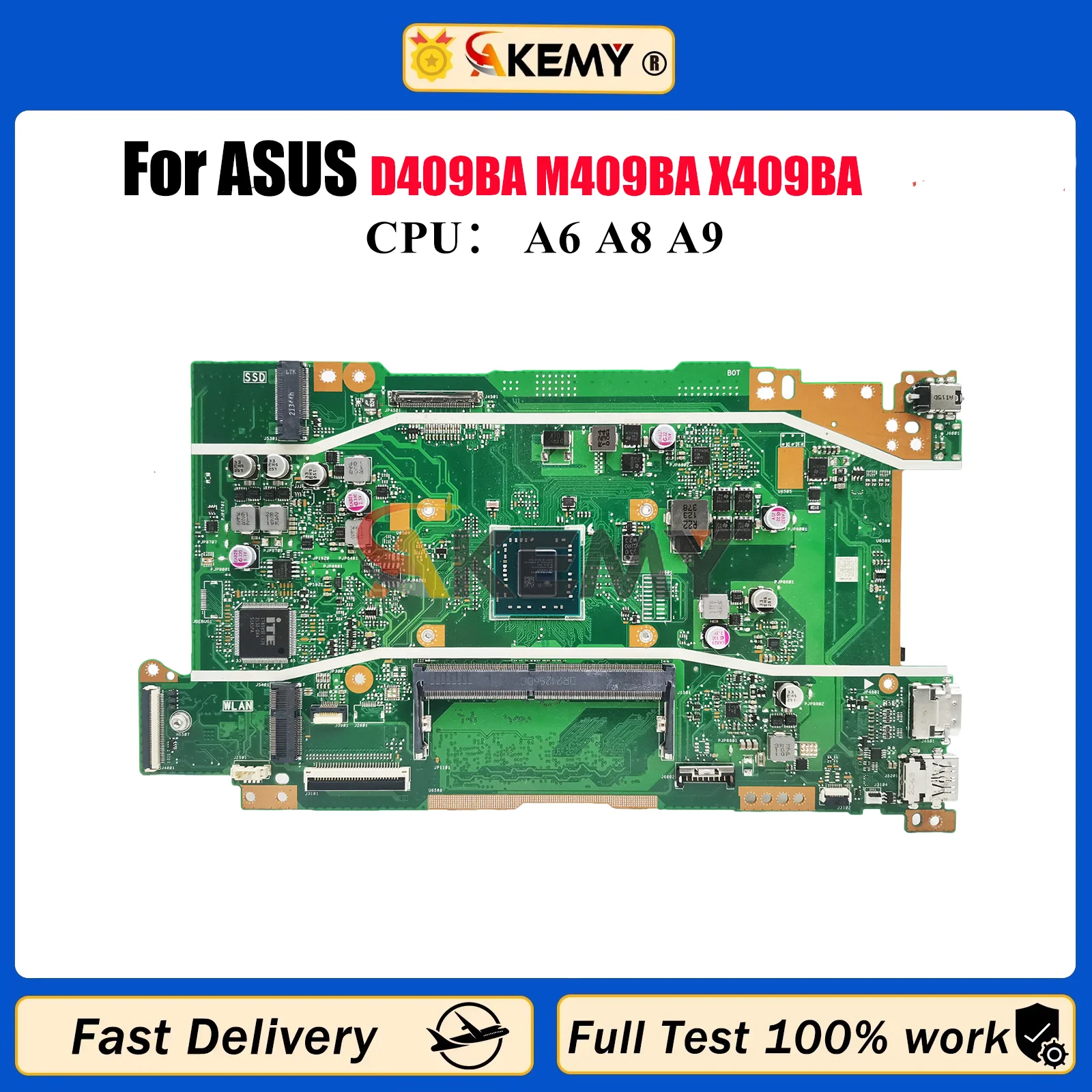 X409BA Материнская плата для ноутбука ASUS VivoBook X409B D409BA M409BA D509BA M509BA X409BA Материнская плата с процессором A6 A8 A9 100% тест в порядке
X409BA Материнская плата для ноутбука ASUS VivoBook X409B D409BA M409BA D509BA M509BA X409BA Материнская плата с процессором A6 A8 A9 100% тест в порядке