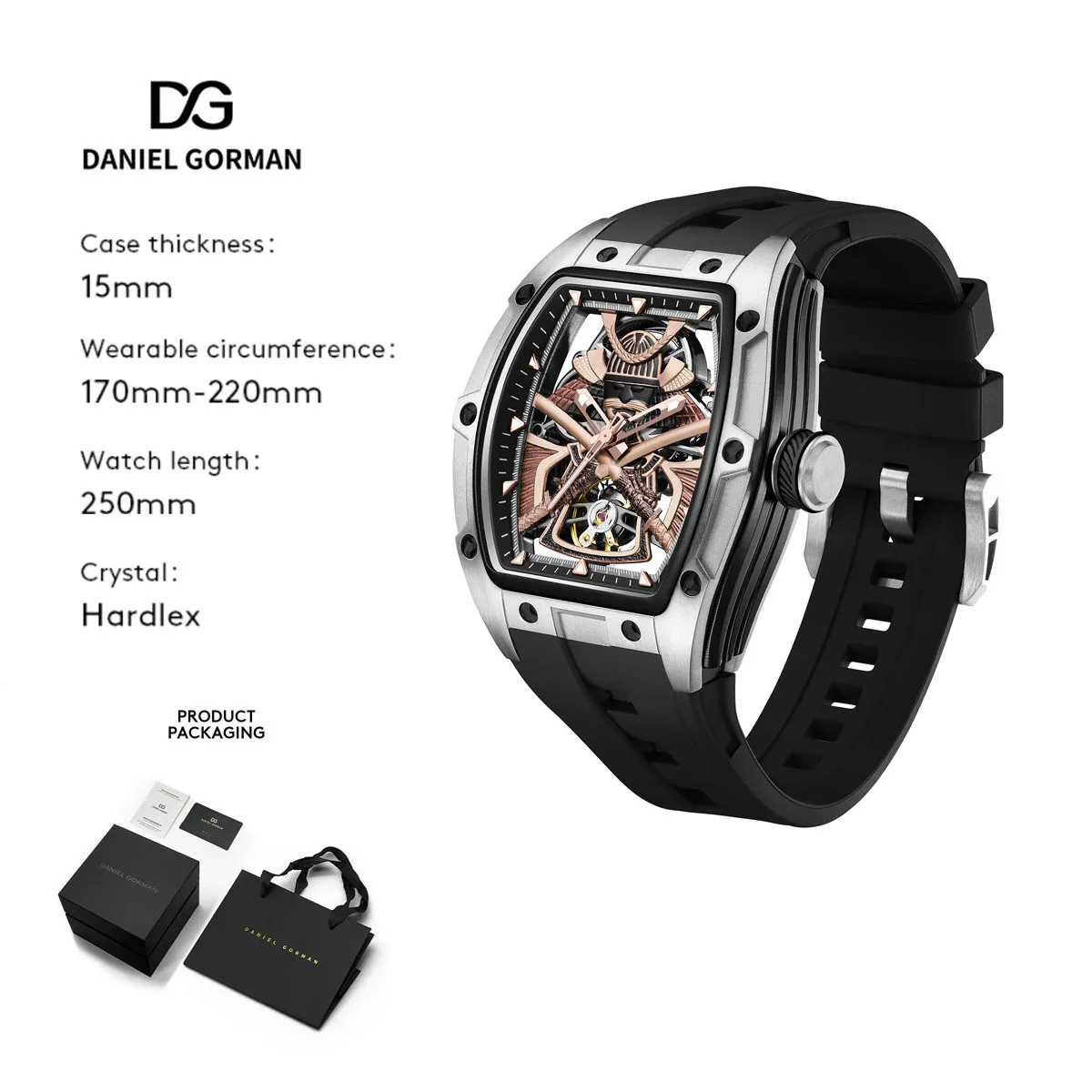 91985 Men's Luxury Mechanical Watch Hollow out Automatic Movement Stainless Steel Case Waterproof Wristwatch
91985 Men's Luxury Mechanical Watch Hollow out Automatic Movement Stainless Steel Case Waterproof Wristwatch