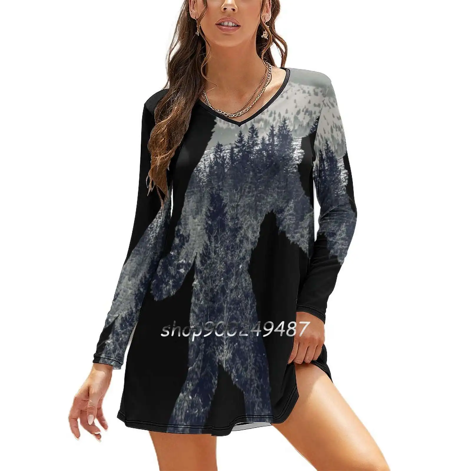 A Sasquatch Silhouette In The North Women Casual High Waist Mini Dress Long Sleeve Dress Autumn New Fashion Dress Sasquatch
A Sasquatch Silhouette In The North Women Casual High Waist Mini Dress Long Sleeve Dress Autumn New Fashion Dress Sasquatch