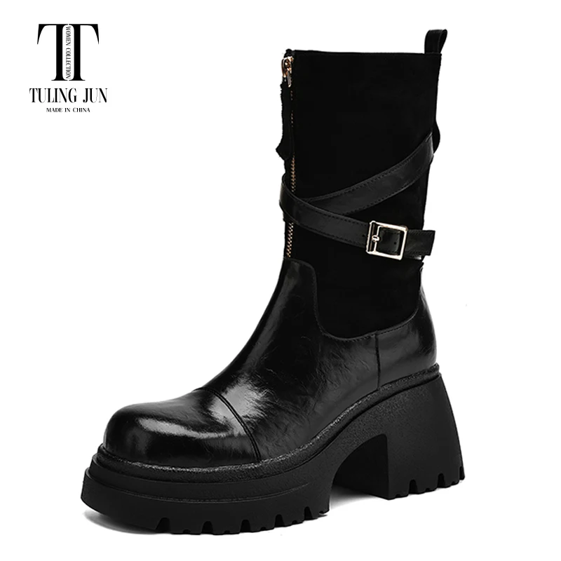 TULING JUN 2024 Autumn Winter Women's Boots Rounded Toe High Heel Thick-soled Fashion Comfort Daily Splice Shoes For Women L
TULING JUN 2024 Autumn Winter Women's Boots Rounded Toe High Heel Thick-soled Fashion Comfort Daily Splice Shoes For Women L