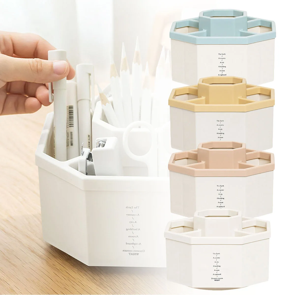 Multifunctional 360°Rotatable Pen Holder Large Capacity Desk 5-Grid Storage Box For School Office
Multifunctional 360°Rotatable Pen Holder Large Capacity Desk 5-Grid Storage Box For School Office