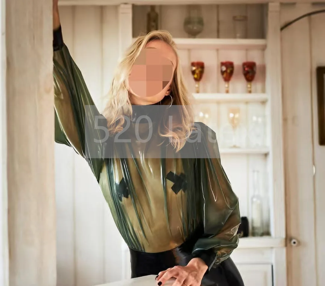 Боди ручной работы из натурального латекса, женская свободная рубашка с длинным рукавом, черный латексный топ с высоким воротом и молнией сзади
Боди ручной работы из натурального латекса, женская свободная рубашка с длинным рукавом, черный латексный топ с высоким воротом и молнией сзади