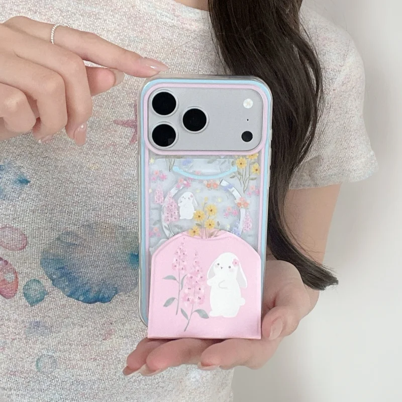 Korean Cute Flower Rabbit Leather Fold Stand Phone Case For iPhone 17 Pro 16 15 14 13 Pro Max Protective Cover Shockproof Lovely
Korean Cute Flower Rabbit Leather Fold Stand Phone Case For iPhone 17 Pro 16 15 14 13 Pro Max Protective Cover Shockproof Lovely