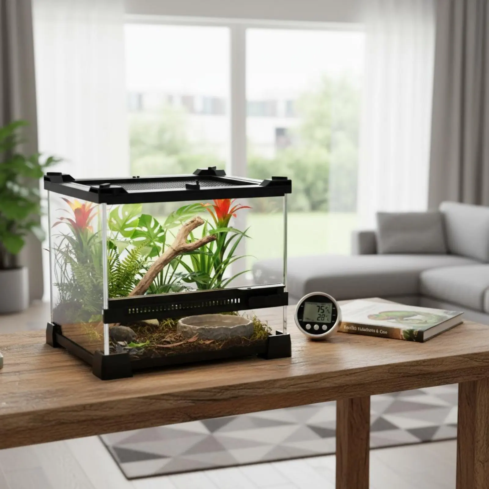 Front Opening Pet Enclosure Ventilated Mesh Top Glass Pet Terrarium Amphibian Glass Enclosure Scuff-Resistant Resistant
Front Opening Pet Enclosure Ventilated Mesh Top Glass Pet Terrarium Amphibian Glass Enclosure Scuff-Resistant Resistant