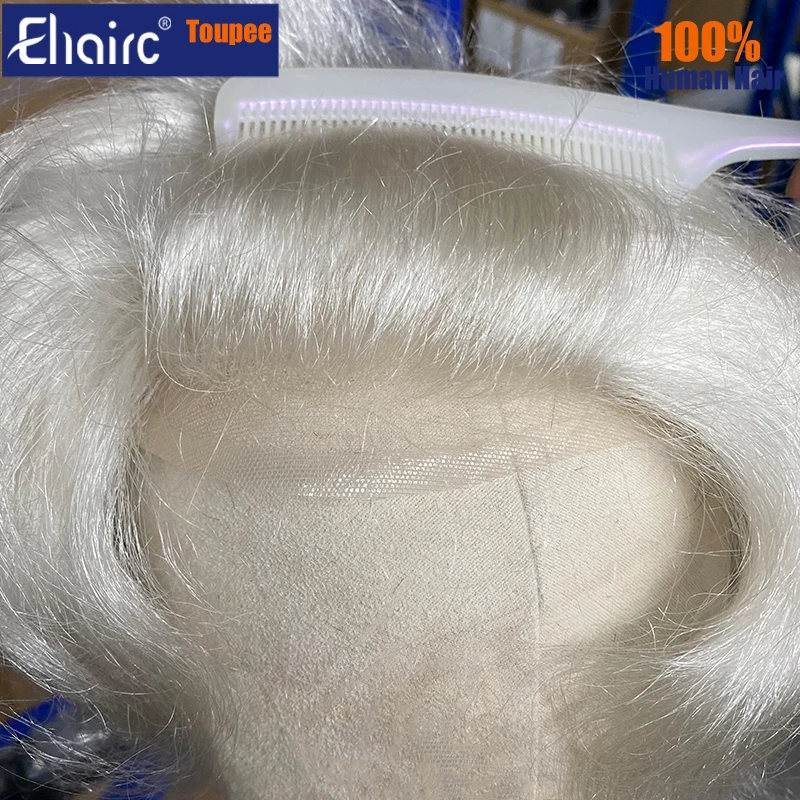 Silver White Natural Lace Front Mono Top 6" Toupee Men's Wig Male Hair Prosthesis Capillary Restoration for Men,Breathable Wig
Silver White Natural Lace Front Mono Top 6" Toupee Men's Wig Male Hair Prosthesis Capillary Restoration for Men,Breathable Wig
