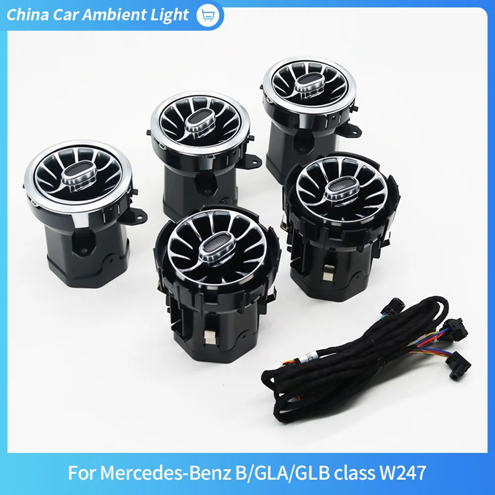 64 colors New models turbo air outlet ambient light Suitable For Benz W247 B-class GLB GLA interior modification and upgradi
64 colors New models turbo air outlet ambient light Suitable For Benz W247 B-class GLB GLA interior modification and upgradi