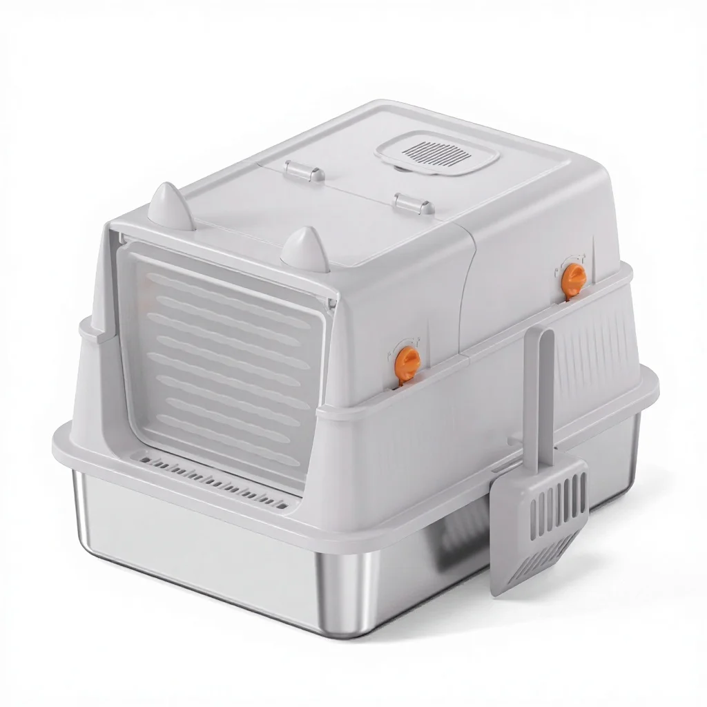 Closed Cat Box, Plastic & Stainless Steel, Large Capacity, Side Opening, Leak-Proof
Closed Cat Box, Plastic & Stainless Steel, Large Capacity, Side Opening, Leak-Proof