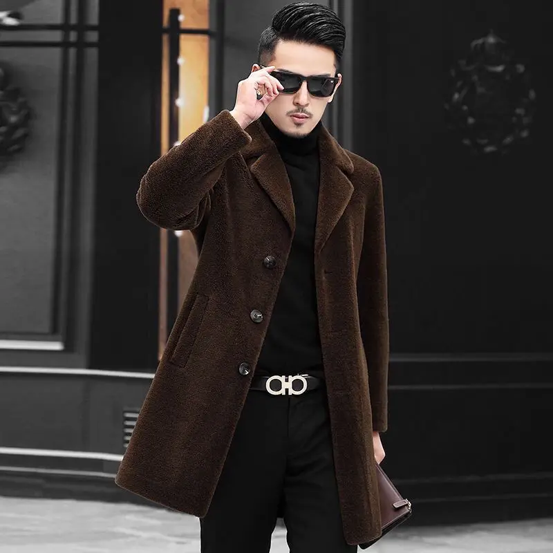2023 New Autumn Winter Men's Genuine Wool Fur Coats Male Long Single Breasted Jackets Men Solid Color Real Fur Outerwear I546
2023 New Autumn Winter Men's Genuine Wool Fur Coats Male Long Single Breasted Jackets Men Solid Color Real Fur Outerwear I546