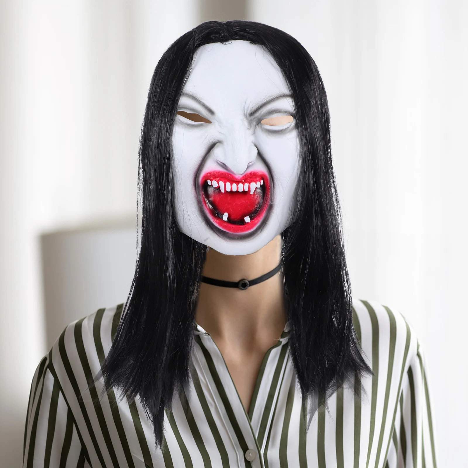 Horror Mask for Adults Spooky Scary Costume Face Woman Ghost Mask Creepy Halloween Party Cosplay Masquerade Lightweight
Horror Mask for Adults Spooky Scary Costume Face Woman Ghost Mask Creepy Halloween Party Cosplay Masquerade Lightweight