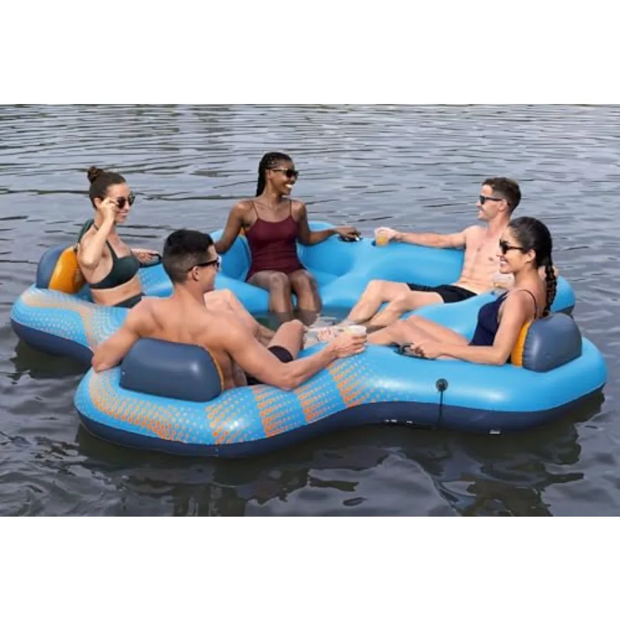 Inflatable Pool Bar for Adults - PVC Material - Blue - Supports 5 Persons Built-in Seats Stable Floating Island for Lake Partie
Inflatable Pool Bar for Adults - PVC Material - Blue - Supports 5 Persons Built-in Seats Stable Floating Island for Lake Partie