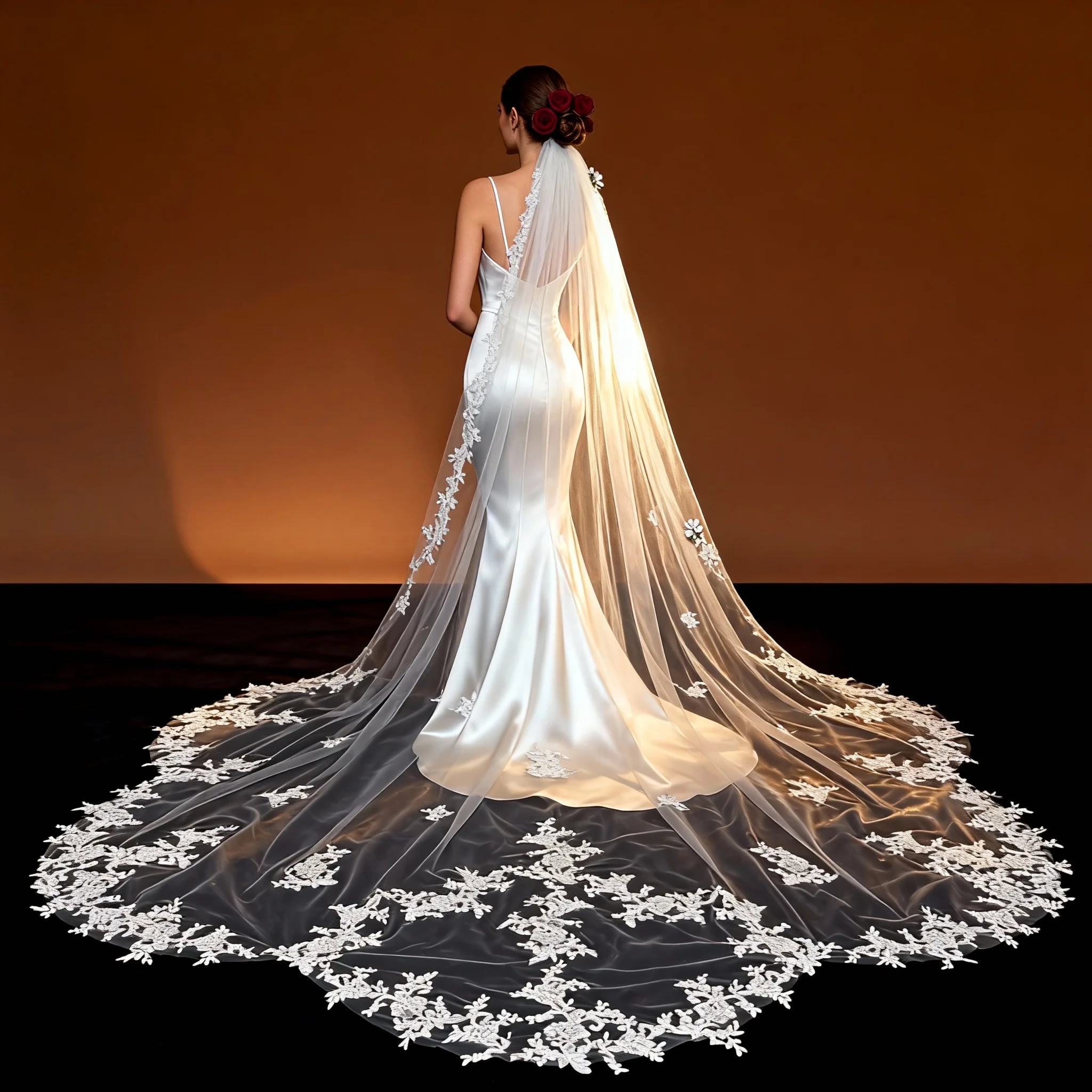 Veil &Vow Роскошная фата в соборе — прозрачный тюль с разбросанным белым кружевом
Veil &Vow Роскошная фата в соборе — прозрачный тюль с разбросанным белым кружевом