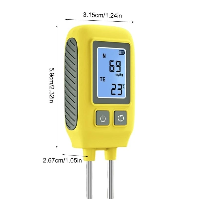 652F Advanced Soil Tester Soil Fertility Meter with Steel Probes for Measuring NPK Levels Soil Temperature
652F Advanced Soil Tester Soil Fertility Meter with Steel Probes for Measuring NPK Levels Soil Temperature