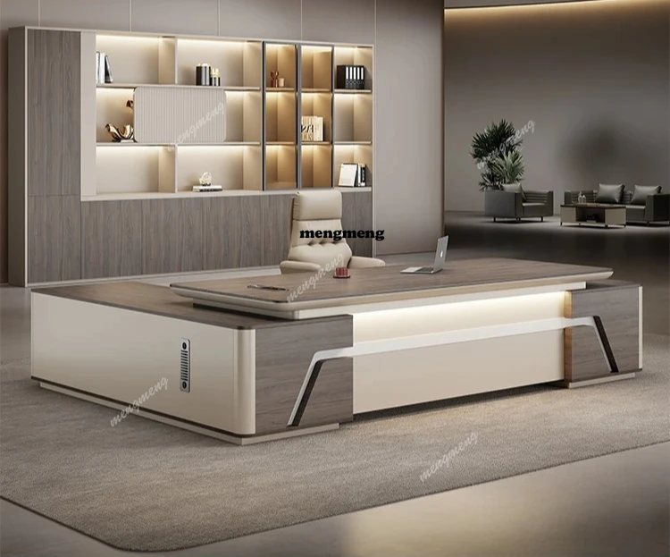 Light luxury boss office desk and chair combination simple modern president desk leadership office furniture manager large desk
Light luxury boss office desk and chair combination simple modern president desk leadership office furniture manager large desk