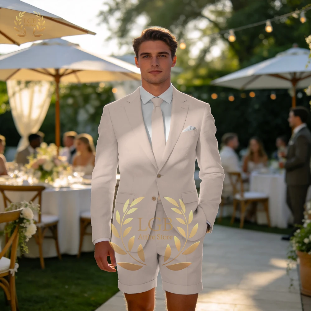 Men's Custom 2-Piece Suit, Notch Lapel Blazer & Cuffed Shorts for Garden Weddings & Summer Ceremonies
Men's Custom 2-Piece Suit, Notch Lapel Blazer & Cuffed Shorts for Garden Weddings & Summer Ceremonies