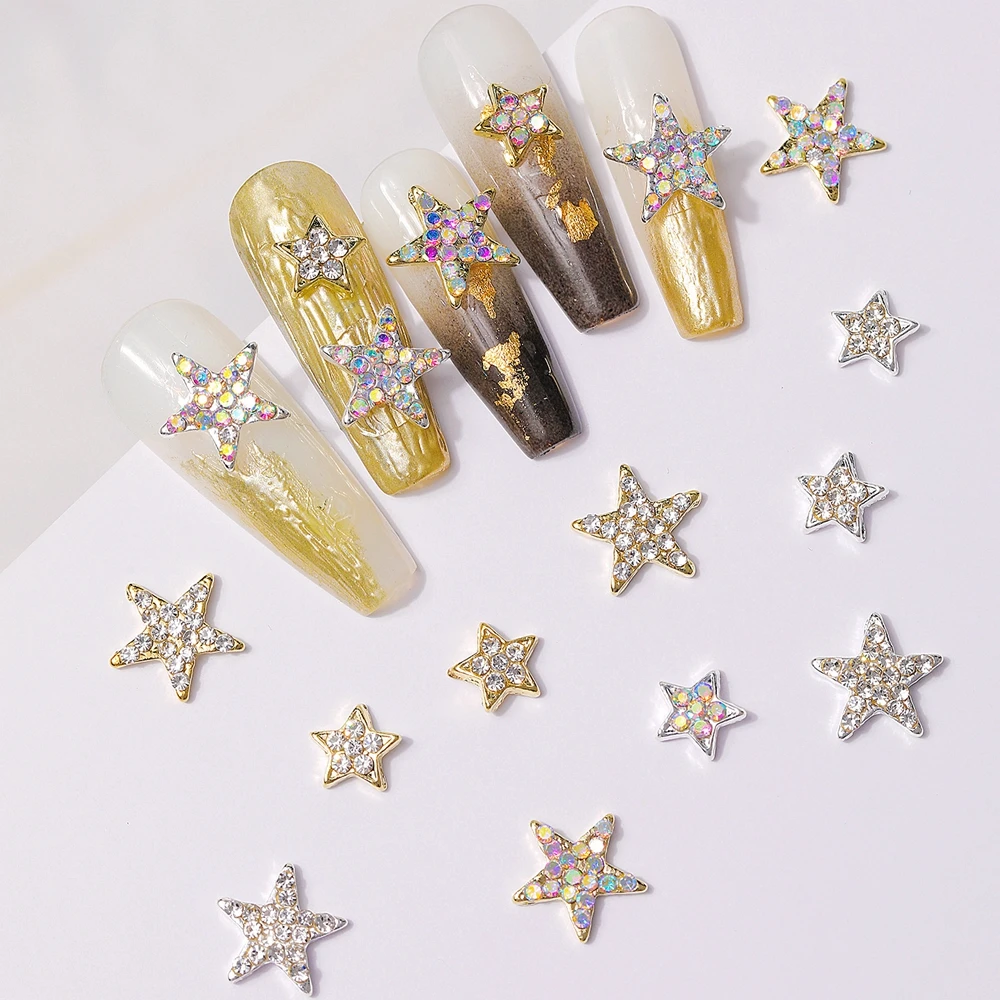 10PCS 3D Luxury Alloy Full Rhinestones Nail Art Stars Charms Accessories Parts Manicure Decor Nails Decoration Supplies Material
10PCS 3D Luxury Alloy Full Rhinestones Nail Art Stars Charms Accessories Parts Manicure Decor Nails Decoration Supplies Material