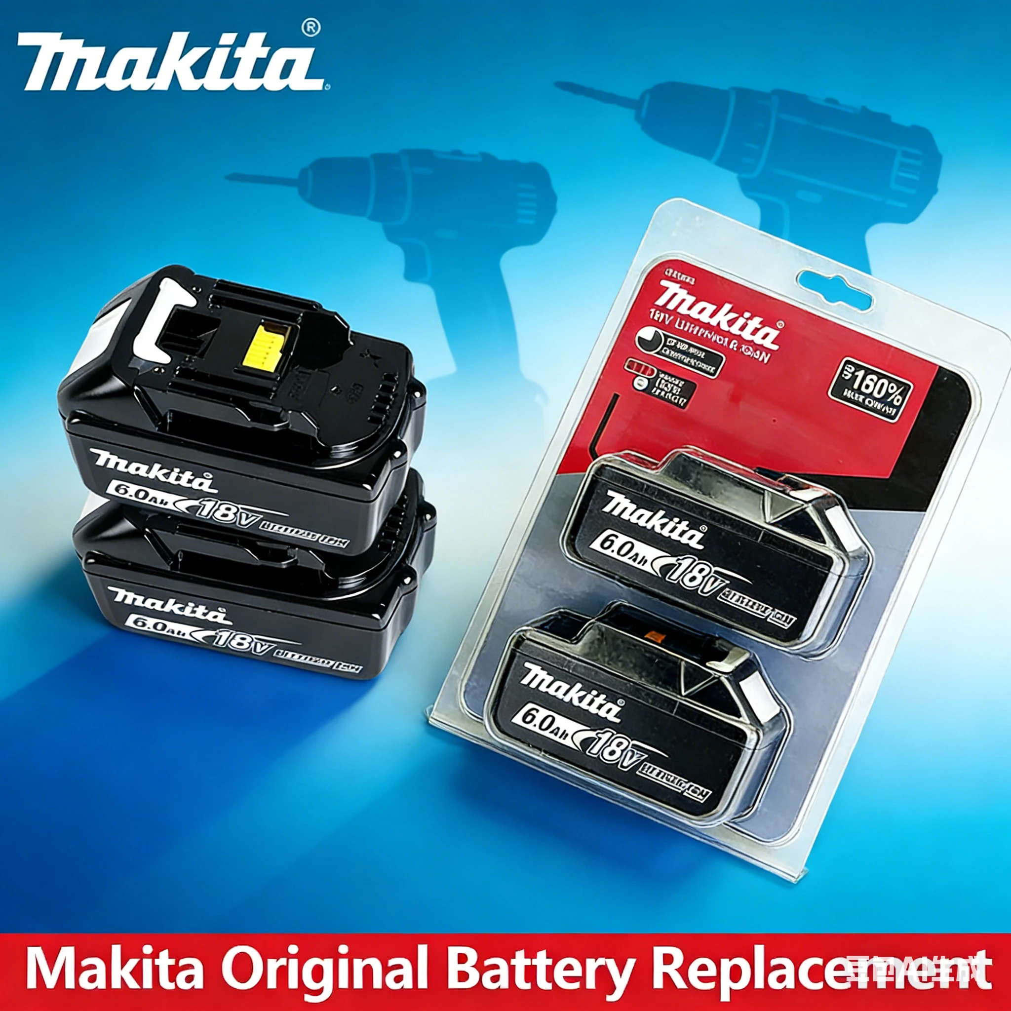 DHL Makita 18V batter Baterie Makita 18V 3.0Ah 5.0Ah 6.0Ah 9.0Ah rechargeable battery, Makita BL1840 BL1830B power tool battery
DHL Makita 18V batter Baterie Makita 18V 3.0Ah 5.0Ah 6.0Ah 9.0Ah rechargeable battery, Makita BL1840 BL1830B power tool battery