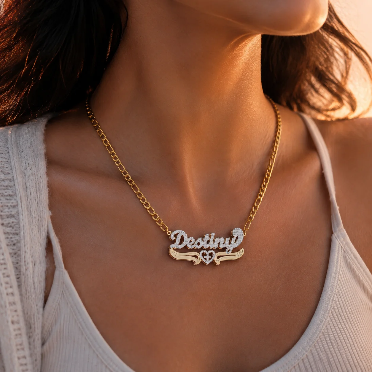 Personalized Custom Name Necklace Cross Gold Plated Stainless Steel Nameplate Pendant Dainty Cuban Chain Necklace for Women Gift
Personalized Custom Name Necklace Cross Gold Plated Stainless Steel Nameplate Pendant Dainty Cuban Chain Necklace for Women Gift