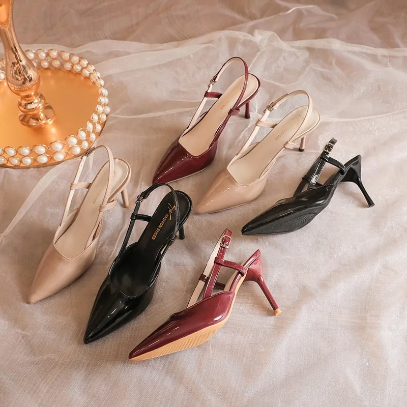 Fashion Pointed-toe Low-cut Slip-on Slip-on Non-slip Leather Upper Thin Heel Sandals
Fashion Pointed-toe Low-cut Slip-on Slip-on Non-slip Leather Upper Thin Heel Sandals