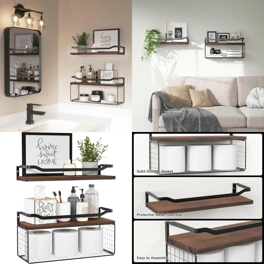 Полки над проволочной корзиной для унитаза с металлическими ограждениями, темно-коричневое деревянное хранилище для ванной комнаты, спальни, гостиной
Полки над проволочной корзиной для унитаза с металлическими ограждениями, темно-коричневое деревянное хранилище для ванной комнаты, спальни, гостиной