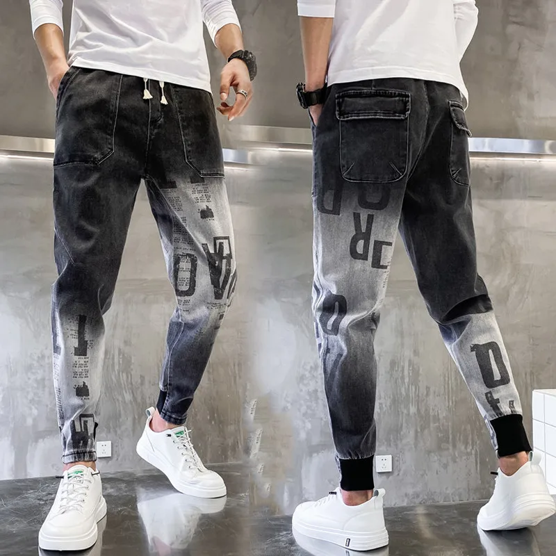 Men's Elastic Waist Graduated Color Denim Jeans Korean Style Workwear Trendy Nine-Piece Long Trousers Autumn Seasonal Harlan
Men's Elastic Waist Graduated Color Denim Jeans Korean Style Workwear Trendy Nine-Piece Long Trousers Autumn Seasonal Harlan
