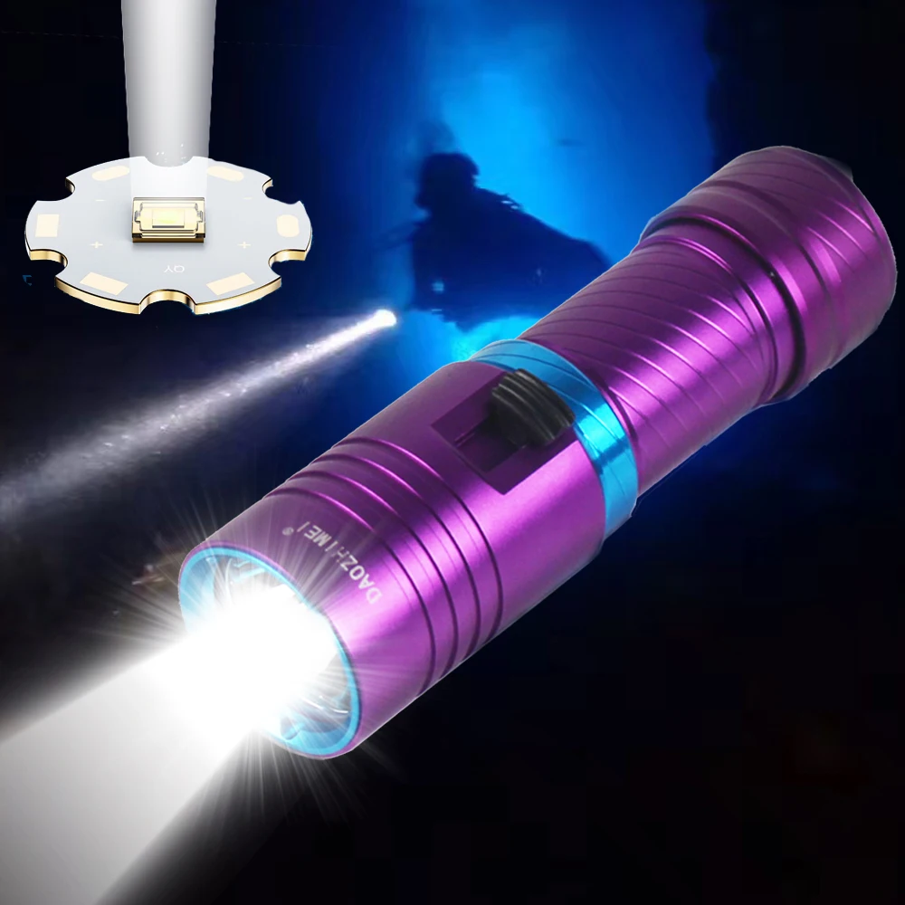 White&Yellow laser Diving flashlight stepless Dimming Professional Scuba Diving Flashlight Underwater Light 26650 Diving Lantern
White&Yellow laser Diving flashlight stepless Dimming Professional Scuba Diving Flashlight Underwater Light 26650 Diving Lantern