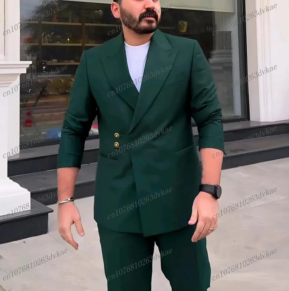 Fashion Male Dark Green Business Men Suit Groom Groomsman Wedding Party Prom Formal Occasion Tuxedos 2 Piece Set Blazer Pants
Fashion Male Dark Green Business Men Suit Groom Groomsman Wedding Party Prom Formal Occasion Tuxedos 2 Piece Set Blazer Pants
