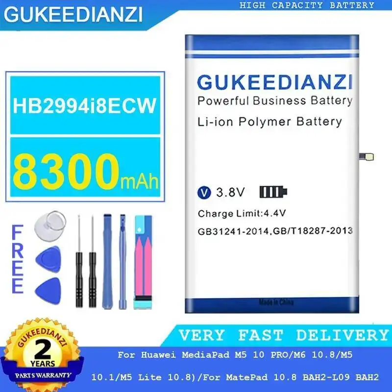 Аккумулятор Hb2994i8ecw 8300 мАч для Huawei Mediapad M5 10 Pro M6 10,8 10,1 Lite Matepad BAH2-L09 BAH2
Аккумулятор Hb2994i8ecw 8300 мАч для Huawei Mediapad M5 10 Pro M6 10,8 10,1 Lite Matepad BAH2-L09 BAH2