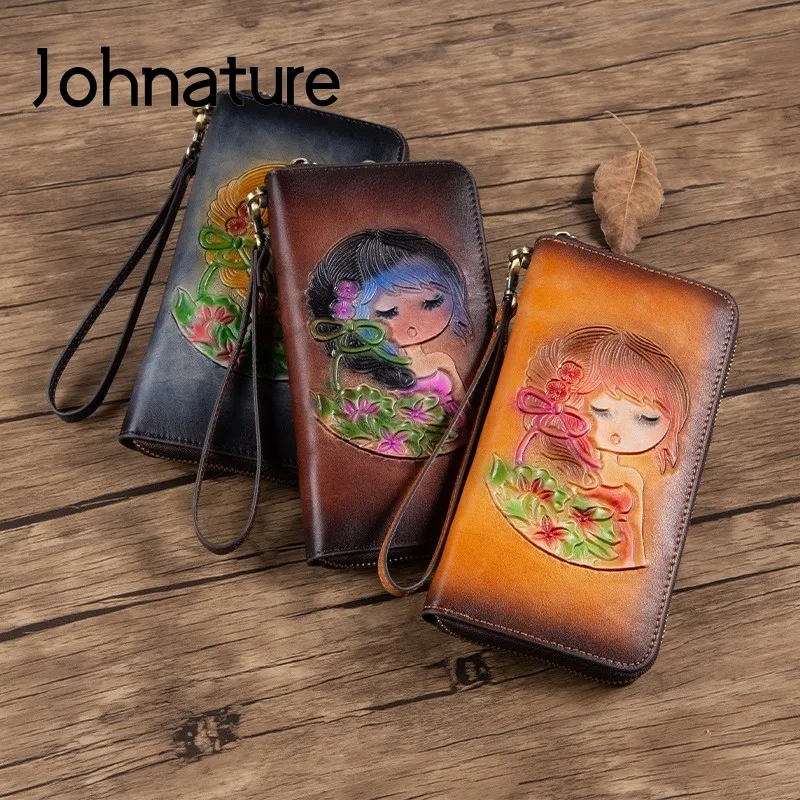 Кошелек Johnature RFID с защитой от краж для женщин, 2026, новинка, из натуральной кожи, винтажный, с тиснением, из воловьей кожи, длинный, для карт
Кошелек Johnature RFID с защитой от краж для женщин, 2026, новинка, из натуральной кожи, винтажный, с тиснением, из воловьей кожи, длинный, для карт