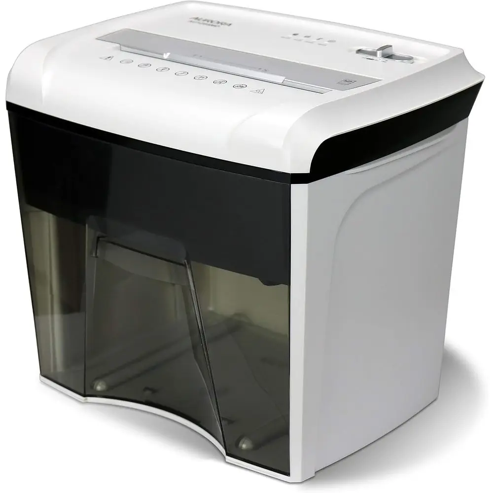 Compact 12-Sheet Micro-Cut Shredder with CD/Credit Card and Junk Mail Basket, High Security, White/Black
Compact 12-Sheet Micro-Cut Shredder with CD/Credit Card and Junk Mail Basket, High Security, White/Black