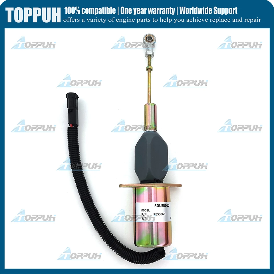New 1pc For John Deere 892ELC Excavator Electric Fuel Stop Solenoid Valve RE53560 24V
New 1pc For John Deere 892ELC Excavator Electric Fuel Stop Solenoid Valve RE53560 24V