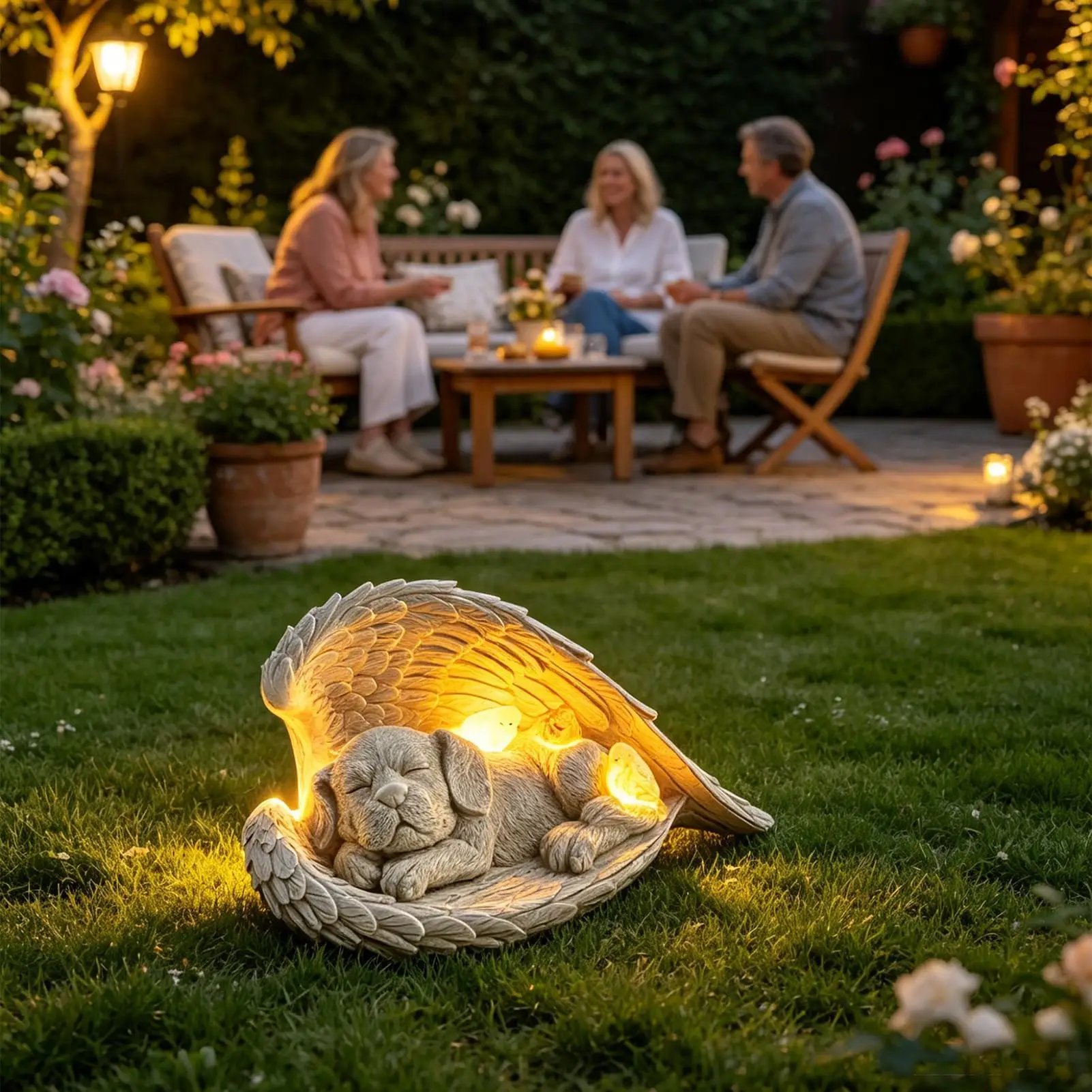 Angel Dog Figurine Memorial Animal Sculpture With Solar Light Waterproof Resin Dog Garden Statue For Yard Lawn Garden Porch
Angel Dog Figurine Memorial Animal Sculpture With Solar Light Waterproof Resin Dog Garden Statue For Yard Lawn Garden Porch