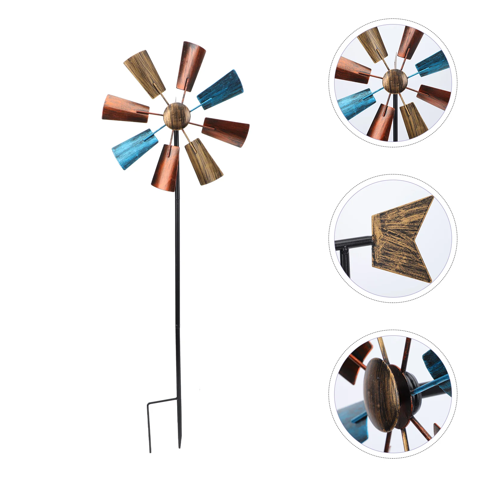1pc Wrought Iron Windmill Decorations Rotatable Design Durability Garden Landscape Adornment Outdoor Scene Yard Decor
1pc Wrought Iron Windmill Decorations Rotatable Design Durability Garden Landscape Adornment Outdoor Scene Yard Decor