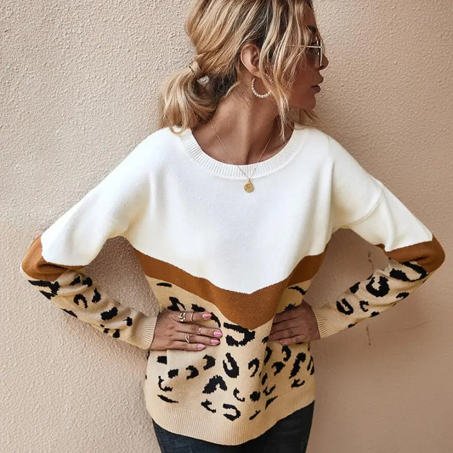 2022 Spring Fashion Leopard Women Sweater top Autumn Ladies O-Neck Full Sleeve Casual Jumper Knitted Female Oversize Pullovers
2022 Spring Fashion Leopard Women Sweater top Autumn Ladies O-Neck Full Sleeve Casual Jumper Knitted Female Oversize Pullovers
