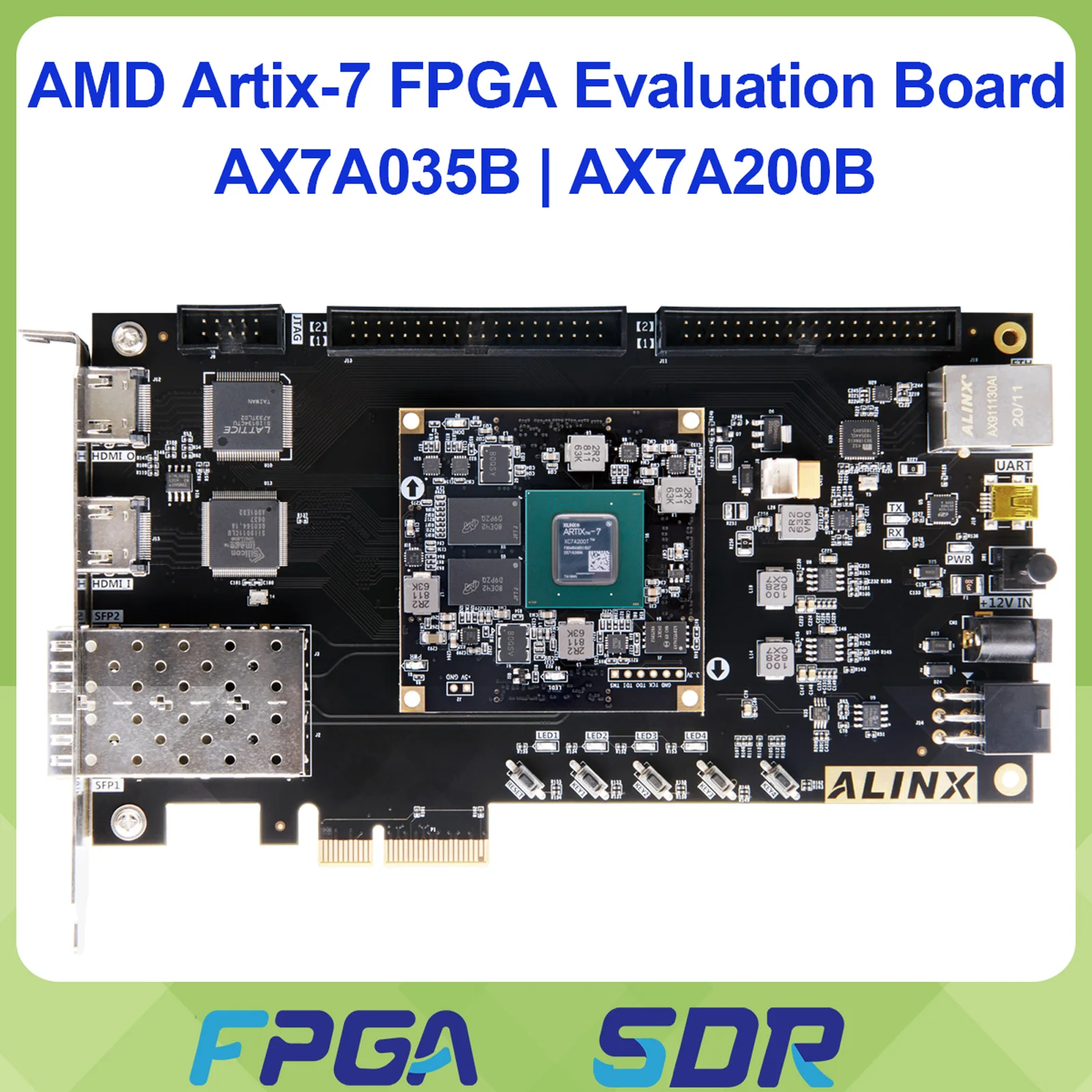 ALINX AX7A035B AX7A200B AMD Xilinx Artix-7 FPGA Development Board XC7A35T XC7A200T AX7A035 AX7A200
ALINX AX7A035B AX7A200B AMD Xilinx Artix-7 FPGA Development Board XC7A35T XC7A200T AX7A035 AX7A200