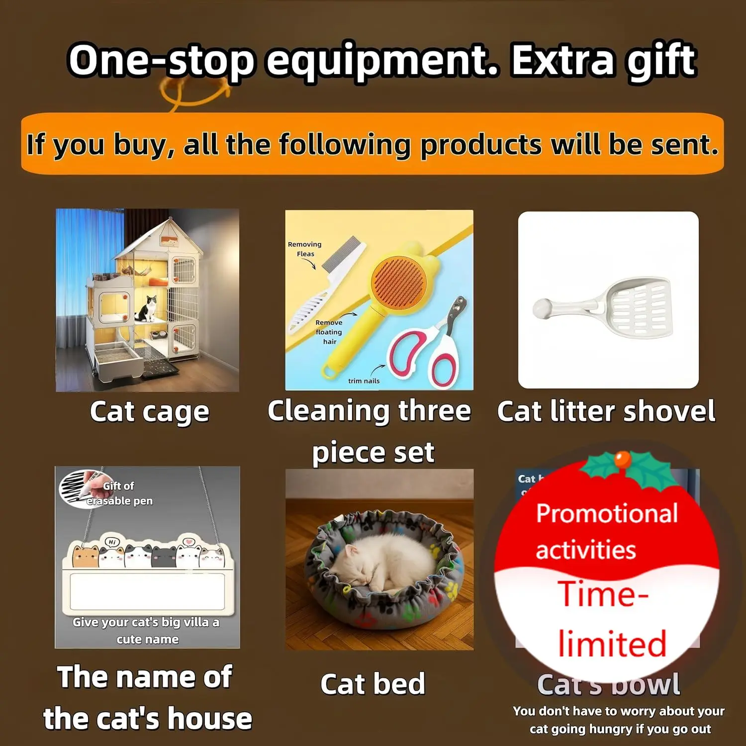 Indoor Cat Cage with Litter Box,Complimentary Cat Bed, Bowl,Teaser Wand,Cat House Outdoor, Large Cat Enclosure, Small Animal Dog
Indoor Cat Cage with Litter Box,Complimentary Cat Bed, Bowl,Teaser Wand,Cat House Outdoor, Large Cat Enclosure, Small Animal Dog