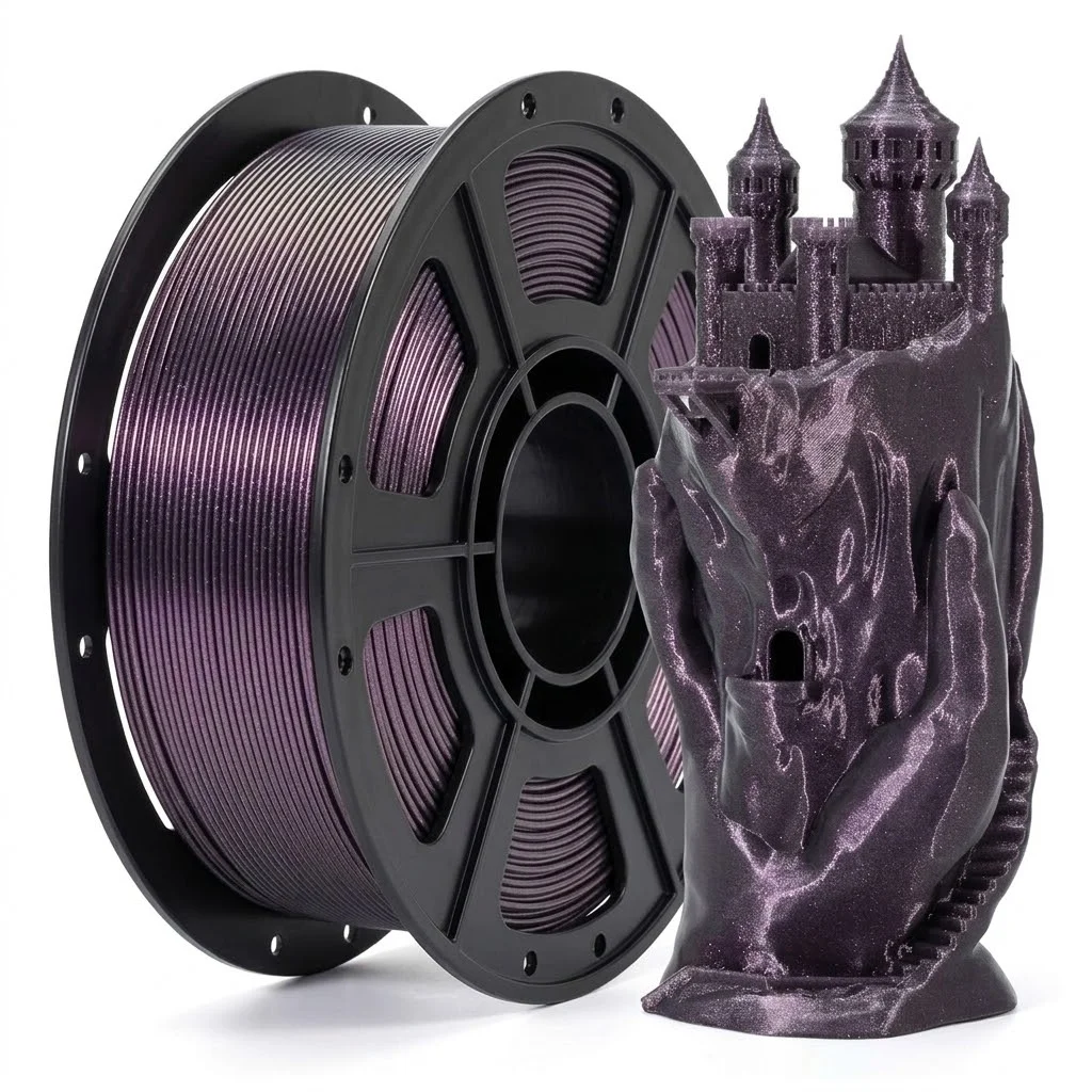 Chameleon PLA Filament for 3D Printers—Color-Shifting Filament, 1.75 mm, changes color depending on light and angle, 250G spool,
Chameleon PLA Filament for 3D Printers—Color-Shifting Filament, 1.75 mm, changes color depending on light and angle, 250G spool,