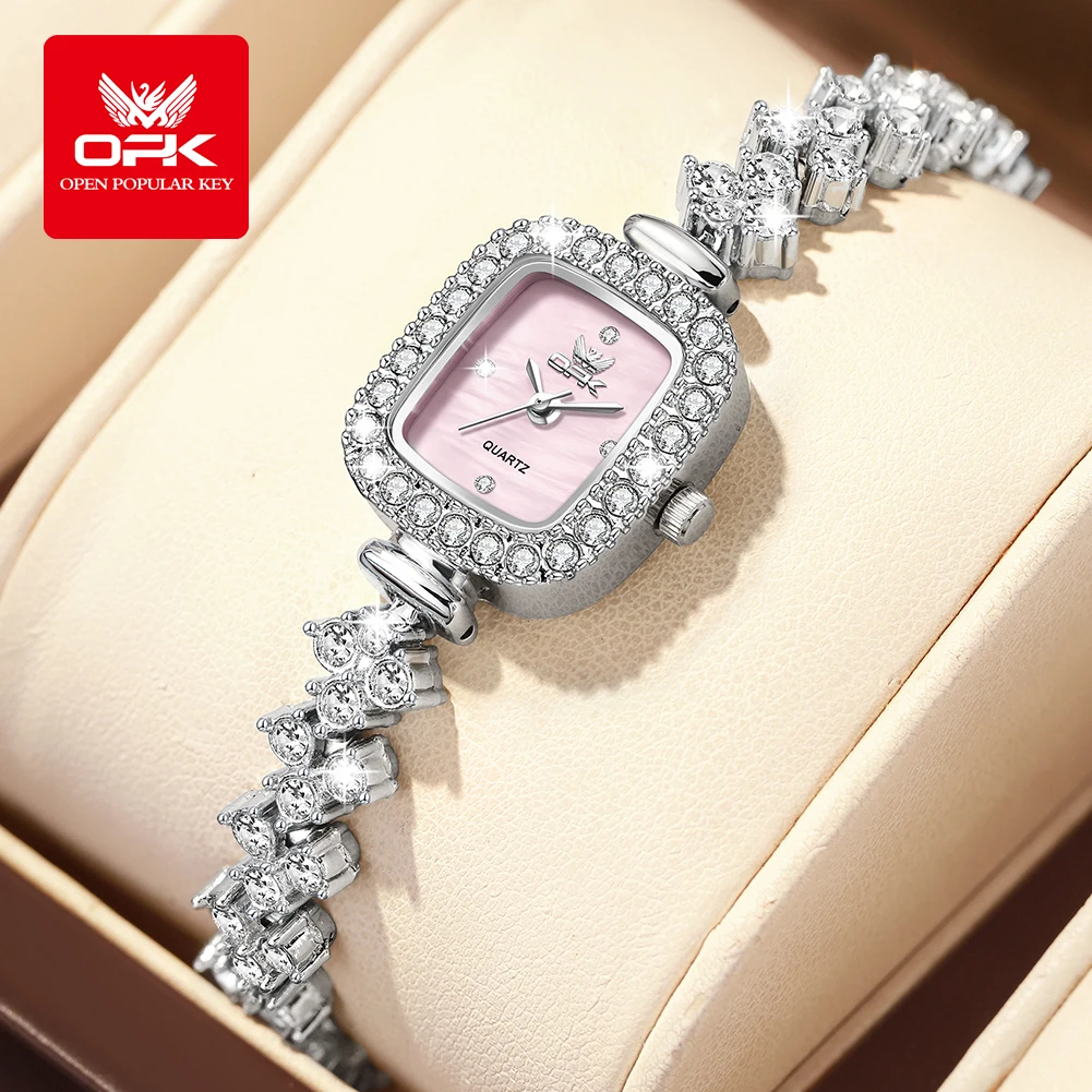 OPK 6058 Luxury Women Watch Elegant Diamond Watches Zircon Bracelet 30M Waterproof Small Dial Quartz Movement Women's Watch
OPK 6058 Luxury Women Watch Elegant Diamond Watches Zircon Bracelet 30M Waterproof Small Dial Quartz Movement Women's Watch