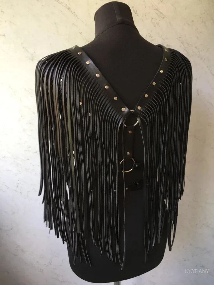 RE Women's Fashion Suspenders Pu Leather Rivet Tassel Decoration Costume Adjustable Belt Gothic Bondage Underwear Chest Harness
RE Women's Fashion Suspenders Pu Leather Rivet Tassel Decoration Costume Adjustable Belt Gothic Bondage Underwear Chest Harness