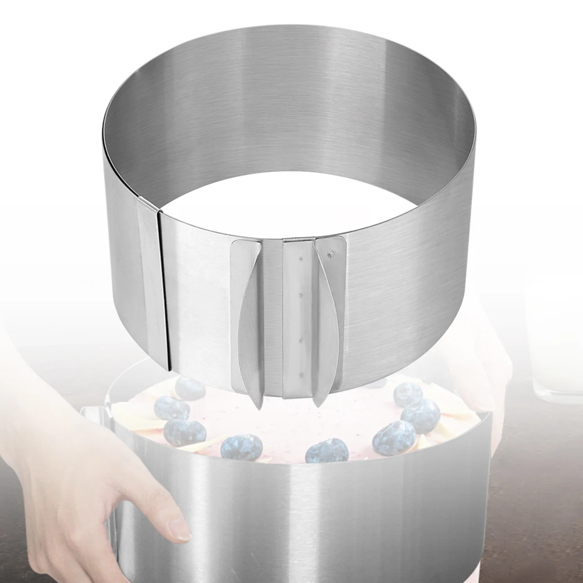 1pc NEW Deluxe Round Adjustable Stainless Steel Cake Ring Mold Retractable Mousse Cake Ring for Easy Release Baking Ring Tools
1pc NEW Deluxe Round Adjustable Stainless Steel Cake Ring Mold Retractable Mousse Cake Ring for Easy Release Baking Ring Tools