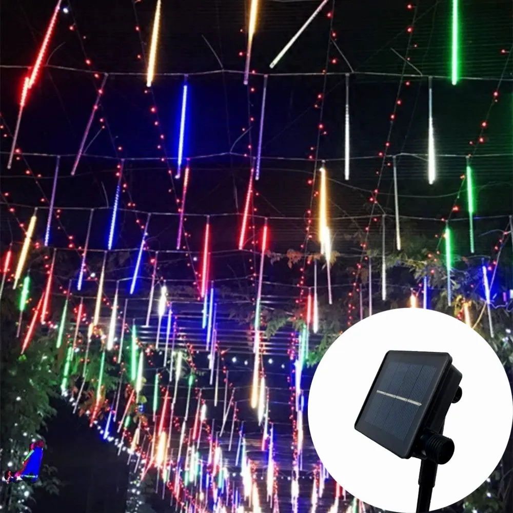Christmas Tree Decor Solar Meteor Shower LED Fairy String Lights 50/30cm Wedding Party Outdoor Garden Decoration Street Garland
Christmas Tree Decor Solar Meteor Shower LED Fairy String Lights 50/30cm Wedding Party Outdoor Garden Decoration Street Garland