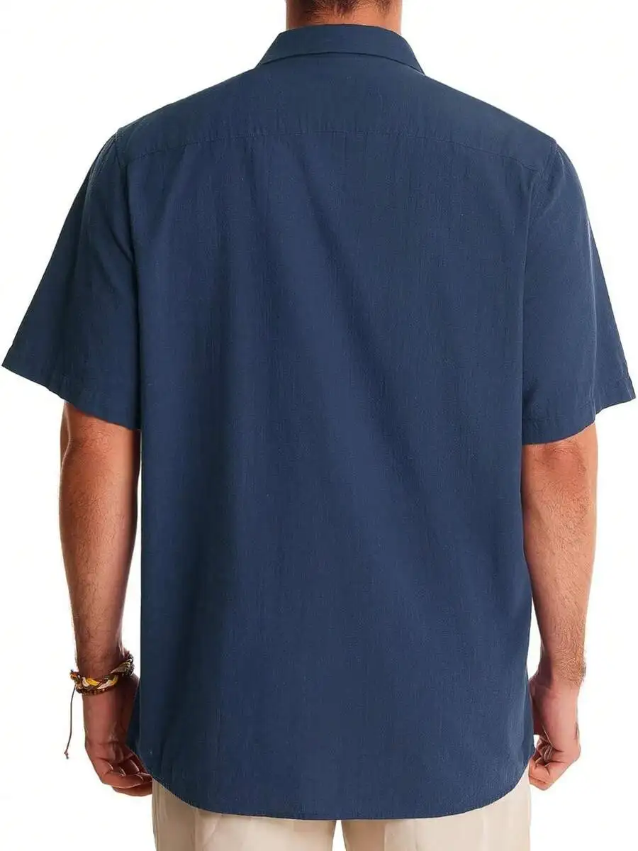 Mens Linen Cotton Short Sleeve Button Down Shirt Casual Summer Beach Top
Mens Linen Cotton Short Sleeve Button Down Shirt Casual Summer Beach Top