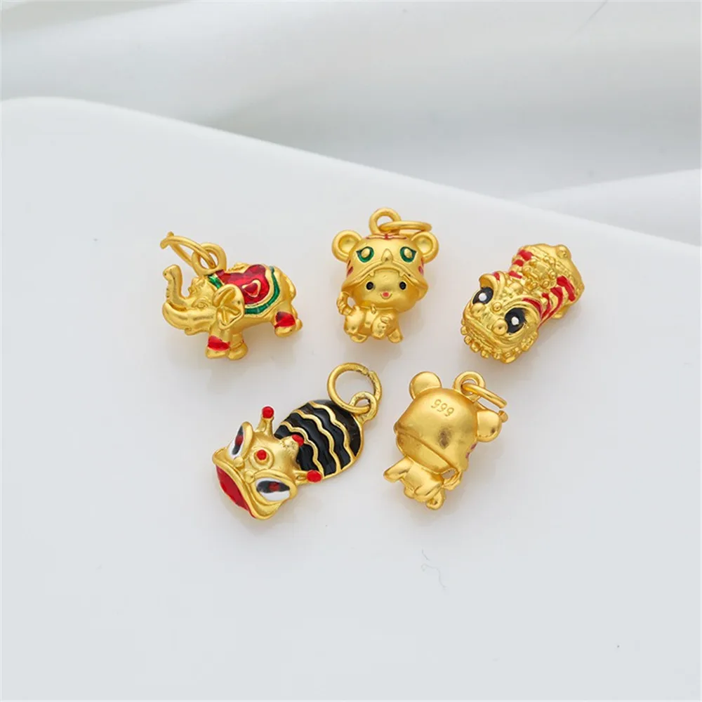 18k Gold Color Retention Dripping Oil Four Little Tiger Pendants DIY Handmade Bracelets Necklaces Earrings Tag Accessories
18k Gold Color Retention Dripping Oil Four Little Tiger Pendants DIY Handmade Bracelets Necklaces Earrings Tag Accessories
