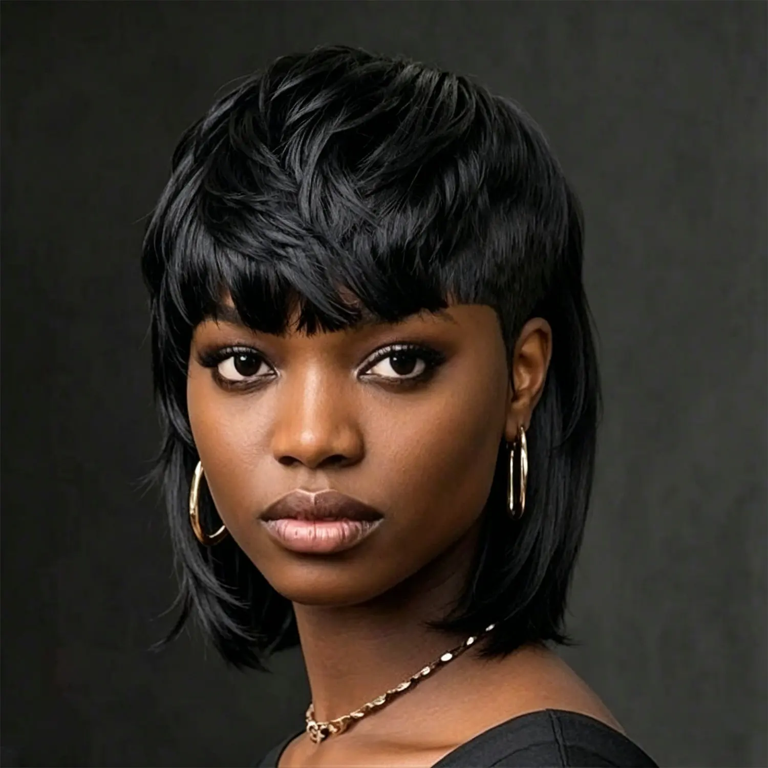 Mullet Wig for women Short Pixie Cut Wig Human Hair Full Machine Made Natural Black Straight Human Hair Wig For Ladies Daily Use
Mullet Wig for women Short Pixie Cut Wig Human Hair Full Machine Made Natural Black Straight Human Hair Wig For Ladies Daily Use