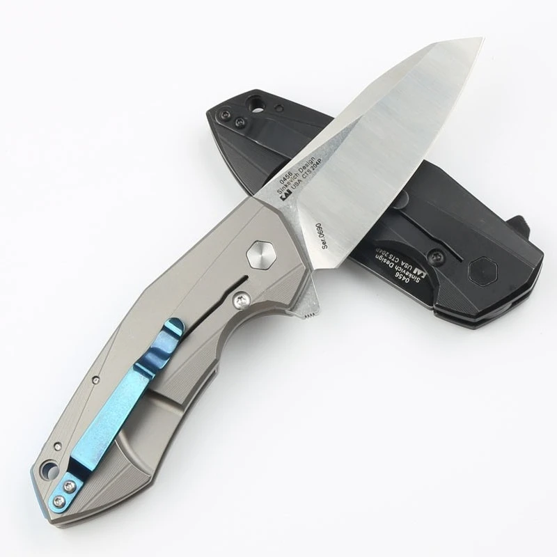 Z0456 Folding Pocket Camping Outdoor Knife D2 Blade TC4 Titanium Alloy Handle Hunting Survival Utility knives CNC Tools
Z0456 Folding Pocket Camping Outdoor Knife D2 Blade TC4 Titanium Alloy Handle Hunting Survival Utility knives CNC Tools