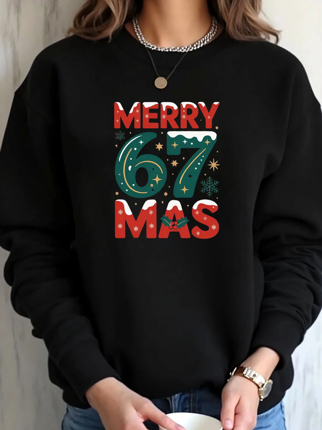 Женская толстовка больших размеров с рождественским принтом Merry 67 Mas, уличная одежда
Женская толстовка больших размеров с рождественским принтом Merry 67 Mas, уличная одежда