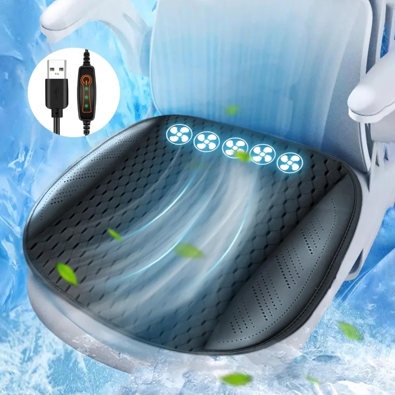 Cushion for Office Chair Pad USB Ventilated Cooling Car Seat Cover with 5 Fans Summer Breathable S
Cushion for Office Chair Pad USB Ventilated Cooling Car Seat Cover with 5 Fans Summer Breathable S