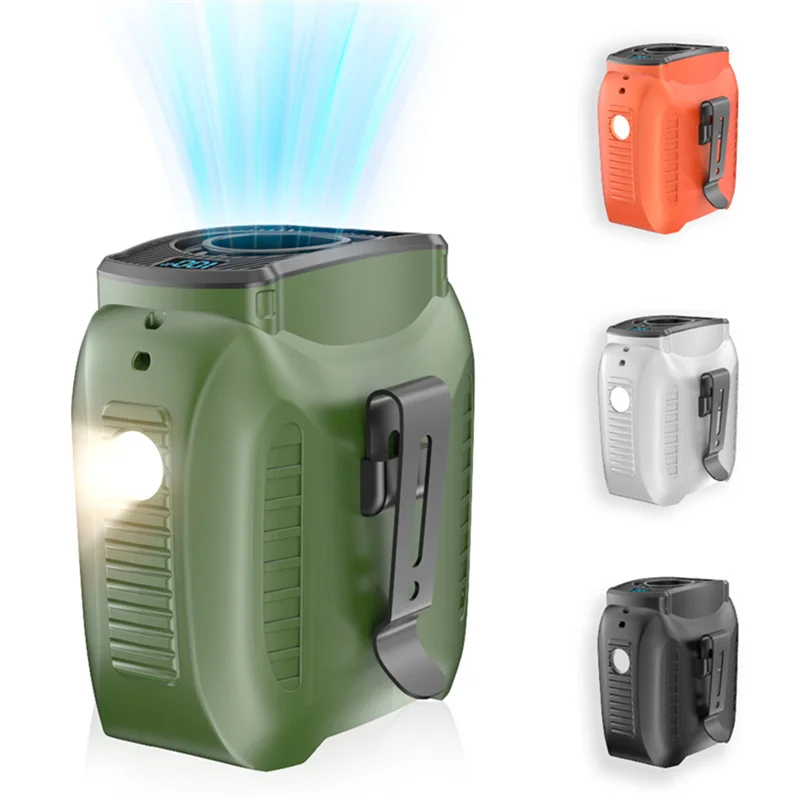 Портативный поясной вентилятор 3-в-1 с аккумулятором емкостью 10000 мАч, 5 скоростей, подходит для активного отдыха, кемпинга, рыбалки и гикинга 
Портативный поясной вентилятор 3-в-1 с аккумулятором емкостью 10000 мАч, 5 скоростей, подходит для активного отдыха, кемпинга, рыбалки и гикинга